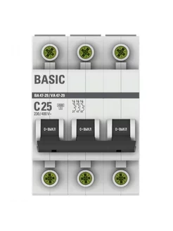 Выключатель автоматический 3P 25А (C) 4,5кА ВА 47-29