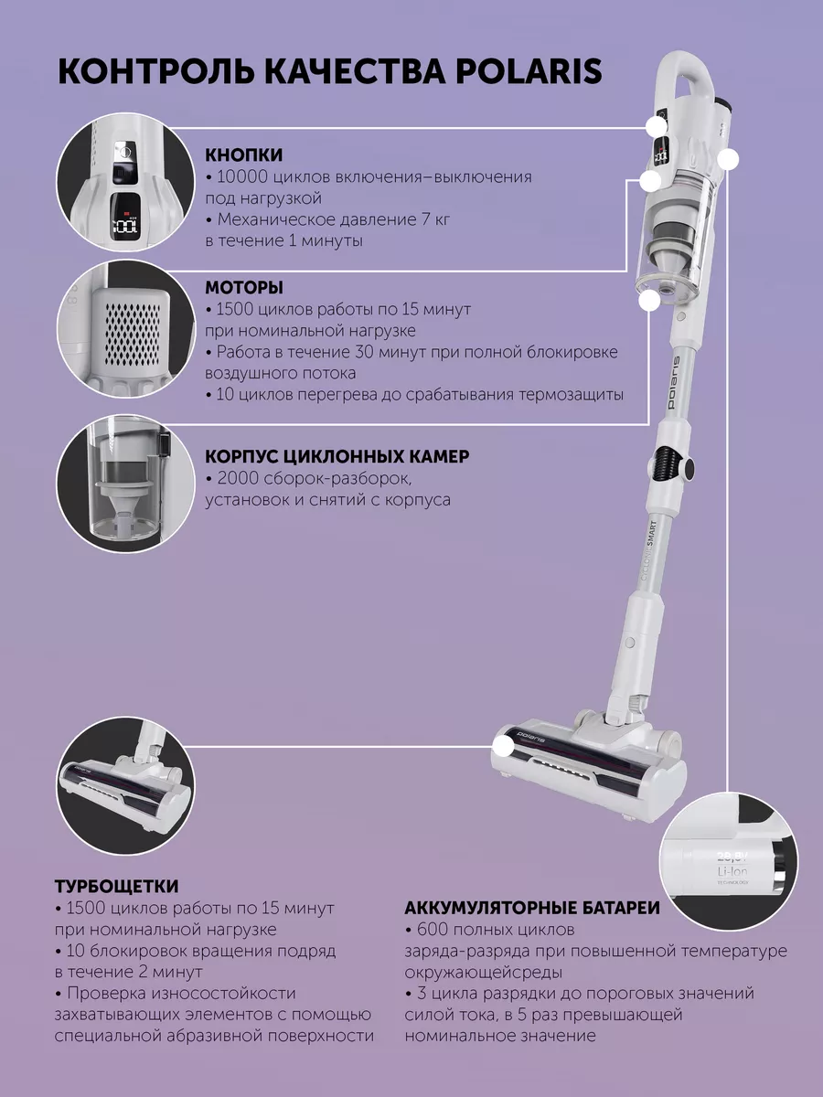 Беспроводной пылесос PVCS 4070 WIFI IQ Home Polaris 231244738 купить за 33  684 ₽ в интернет-магазине Wildberries