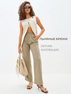 Брюки летние льняные Peachy Brand 231246906 купить за 1 909 ₽ в интернет-магазине Wildberries