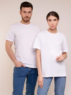 Футболка базовая хлопок набор 3 шт. UZcotton. Цвет белый, черный, синий. Вид 2.