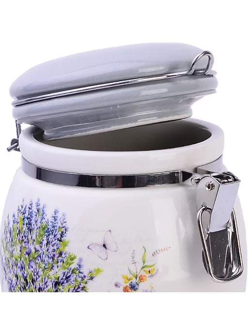 Банка для сыпучих продуктов керамика с крышкой 700 мл - фото 7