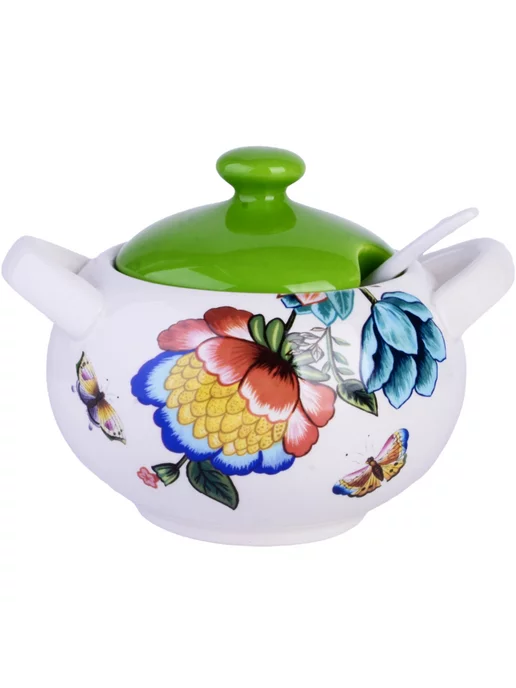 Сахарница с крышкой 375 мл с ложечкой - фото 5