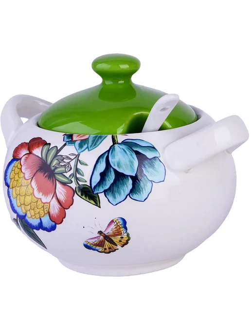 Сахарница с крышкой 375 мл с ложечкой - фото 7