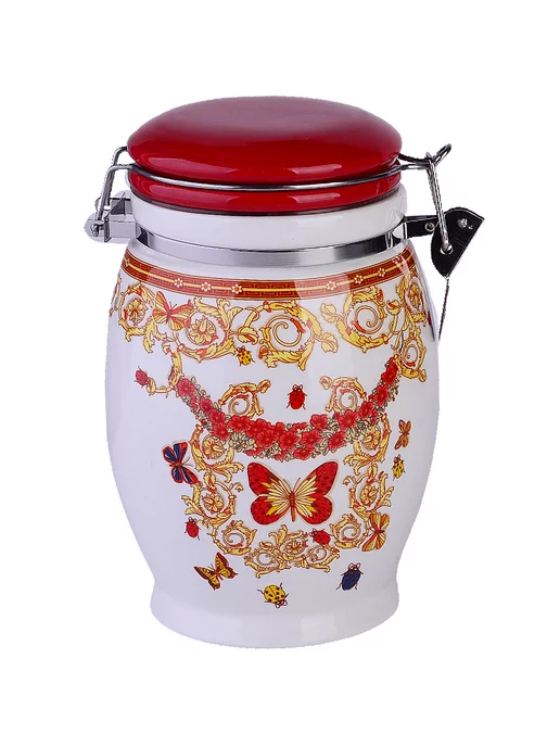 Банка для сыпучих продуктов керамика с крышкой 930 мл - фото 5