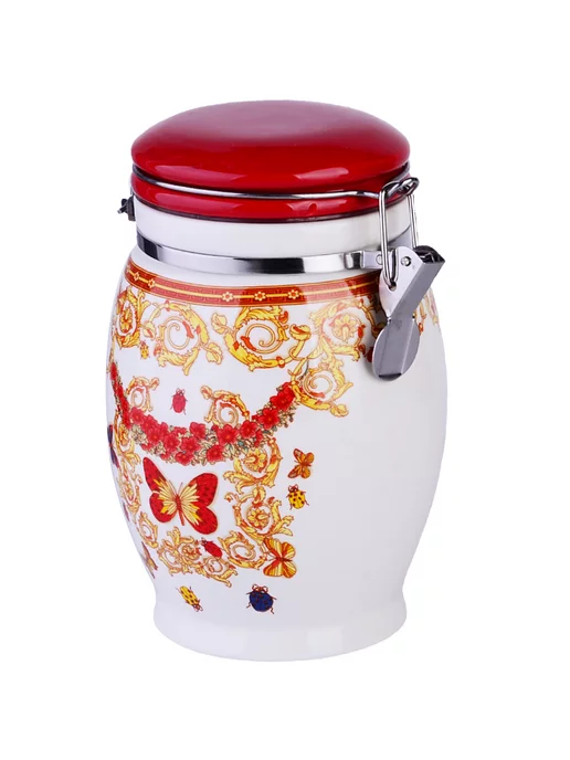 Банка для сыпучих продуктов керамика с крышкой 930 мл - фото 7