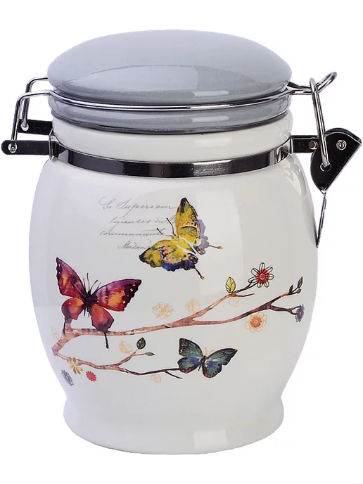 Банка для сыпучих продуктов керамика с крышкой 700 мл - фото 5