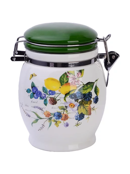 Банка для сыпучих продуктов керамика с крышкой 700 мл - фото 3