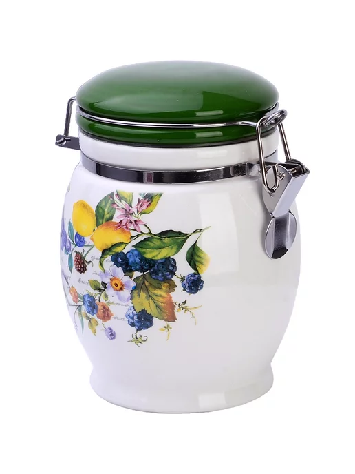 Банка для сыпучих продуктов керамика с крышкой 700 мл - фото 5