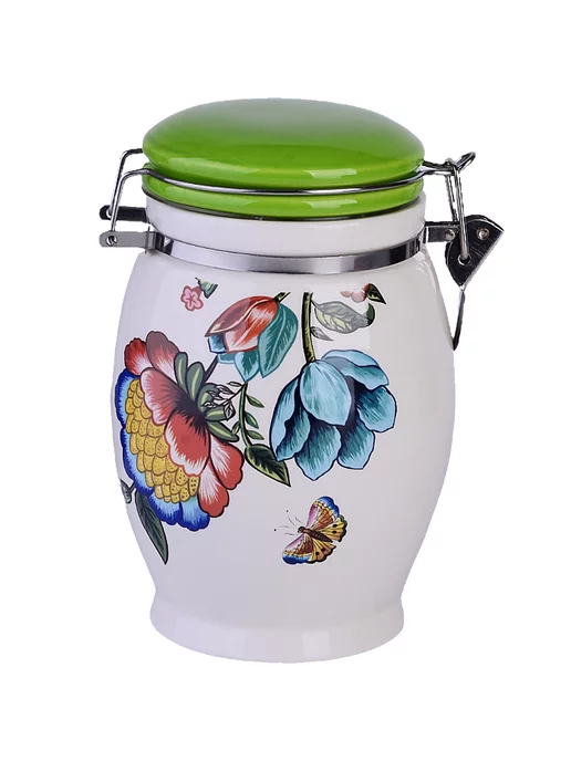 Банка для сыпучих продуктов керамика с крышкой 930 мл - фото 5