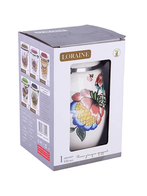 Банка для сыпучих продуктов керамика с крышкой 930 мл - фото 8