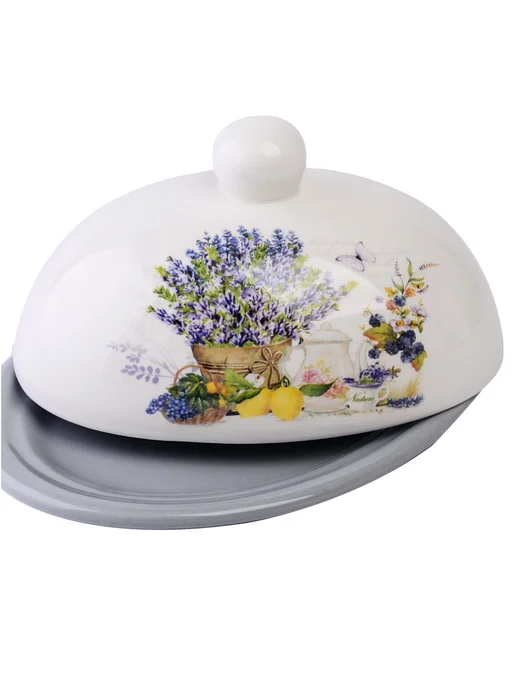 Масленка для сливочного масла с крышкой керамическая - фото 14