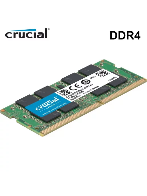 Crucial by Micron Оперативная память для ноутбука ddr4 16гб 3200mhz SODIMM, 16 ГБ, фото 6