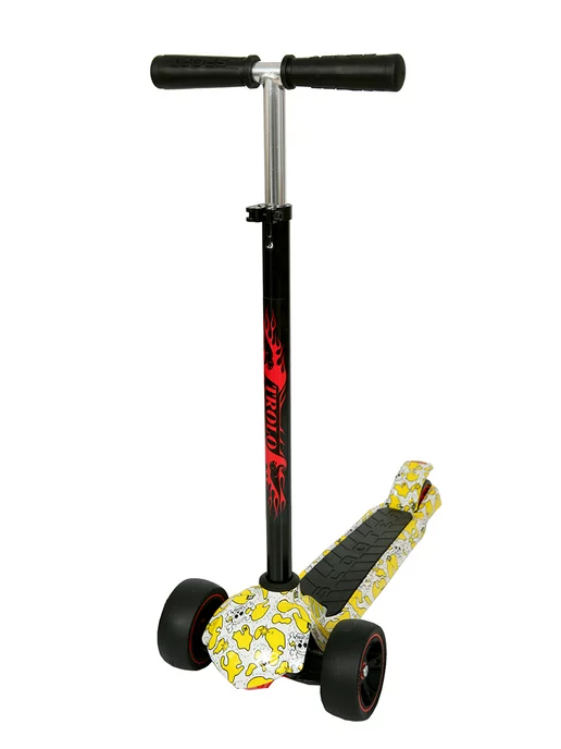 Trolo Трёхколесный самокат Boost Print yellow, желтый, фото 2