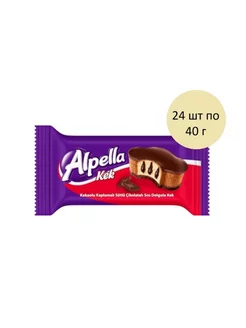 Alpella Кекс покрытый шоколадом 24 шт по 40 г, 1 блок