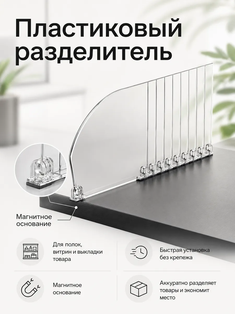 Разделитель в ящик, для полок