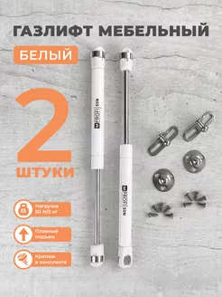 Газлифт мебельный N50 5 кг, комплект из 2 шт. белый MPROFI 231418209 купить за 215 ₽ в интернет-магазине Wildberries