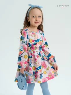 Нарядное платье в садик с длинным рукавом SOVAlina 231452465 купить за 683 ₽ в интернет-магазине Wildberries