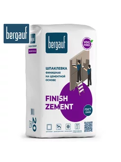 Шпатлевка фасадная цемент белая 20,0кг BERGAUF Finish Zement BERGAUF 231461422 купить за 794 ₽ в интернет-магазине Wildberries