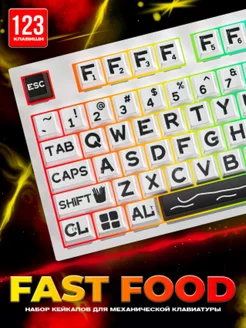 Fast Food Keycap Набор для механической клавиатуры 123 шт LAWE GAME ZONE 231532246 купить за 3 094 ₽ в интернет-магазине Wildberries