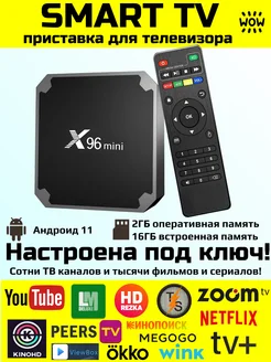 Смарт ТВ приставка андроид X96 mini