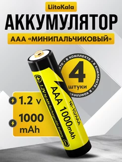 Аккумулятор AAA 1000мАч Ni-MH, мизинчиковый LiitoKala 231642748 купить за 641 ₽ в интернет-магазине Wildberries