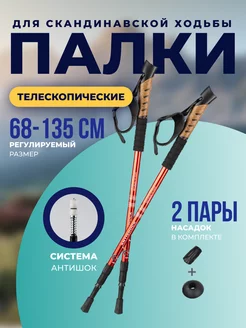 Палки для скандинавской ходьбы телескопические 68-135 см