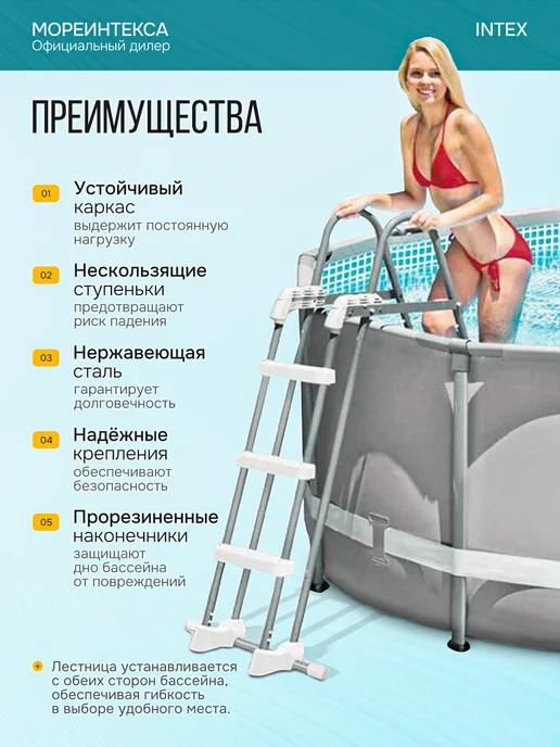INTEX официальный поставщик 26716 Каркасный бассейн Prism Frame 366х99см, 366x99 см, фото 5