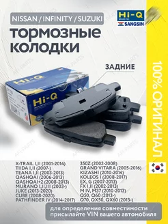 Колодки тормозные задние X-Trail, Tiida, Teana, Qashqai