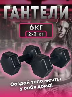 Гантели 6 кг , 2шт по 3 кг ECGSPOR 231889322 купить за 877 ₽ в интернет-магазине Wildberries