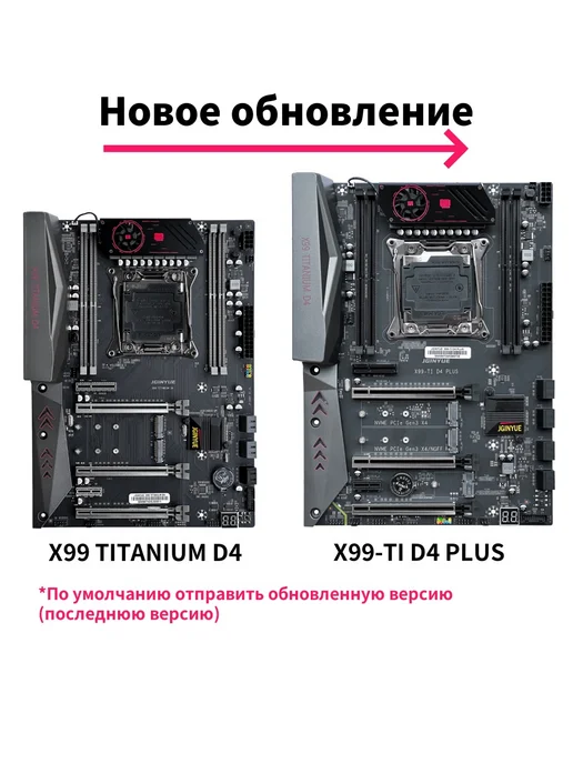 JGINYUE Материнская плата X99 TITANIUM D4 LGA 2011-3, титан, фото 2
