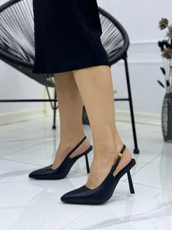 Туфли на каблуке лодочки слингбэки GOLD HEELS 231935286 купить за 1 895 ₽ в интернет-магазине Wildberries