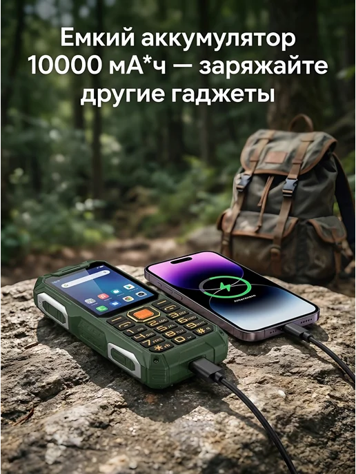 Противоударный кнопочный телефон Land Rover Q8, вариант, фото 8