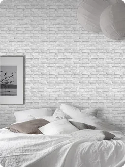 Обои бумажные кирпич серые Кирпичики19 - 3 рулона. Купить обои на стену. Изображение 14