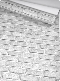 Обои бумажные кирпич серые Кирпичики19 - 5 рулонов. Купить обои на стену. Изображение 10