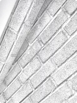 Обои бумажные кирпич серые Кирпичики19 - 5 рулонов. Купить обои на стену. Изображение 11