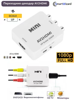 RCA to HDMI переходник декодер для телевизора и приставки SmartWizard 231997373 купить за 740 ₽ в интернет-магазине Wildberries