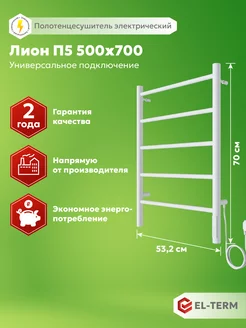 Полотенцесушитель электрический для ванны Лион 500х700