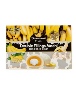 Пироженое моти DOUBLE FILLINGS Банан с молоком 180г, 2пачки