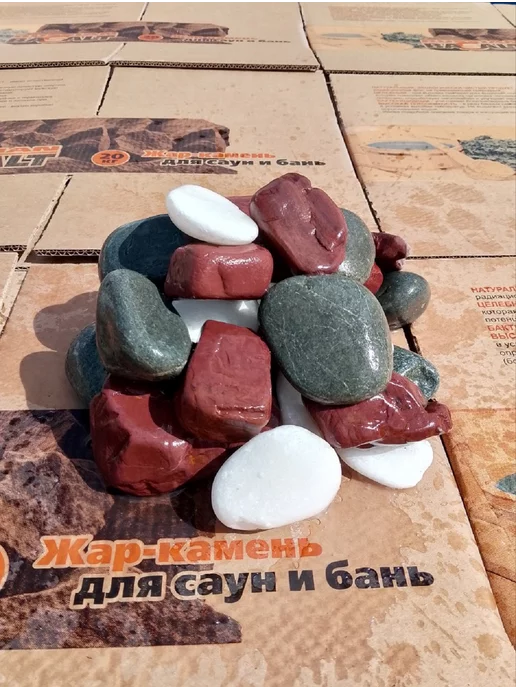 bazaltsite Диабаз Яшма Кварц шлифованные 4-8 см 7,5 кг, 7,5 кг, фото 3