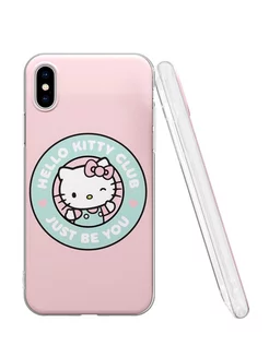 Чехол на iPhone X и XS с принтом Hello Kitty