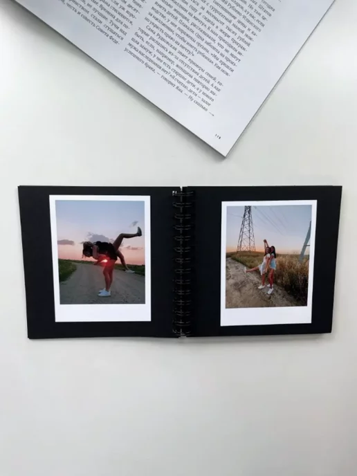 FOTOROOM Маленький черный фотоальбом мини, черный, фото 6