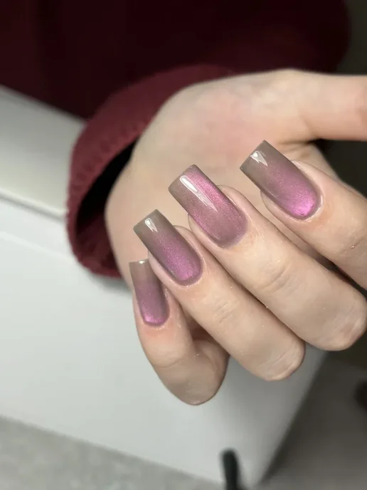 BlooMax Professional Гель лак корейский кошачий глаз лунный 01, зеленый, фото 7