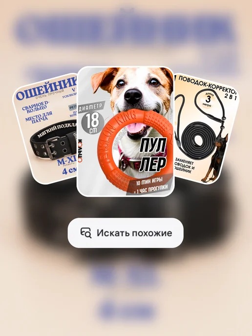 PETSTEP Ошейник для собак крупных и средних пород усиленный, черный, фото 7