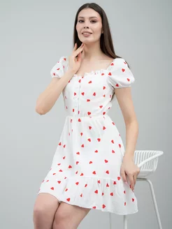 Платье муслин праздничное вечернее летнее мини AdeliGlow 232122886 купить за 1 722 ₽ в интернет-магазине Wildberries