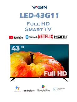 Смарт телевизор с ютубом 43"-109см LED-G11 с голосом Yasin 232134193 купить за 18 815 ₽ в интернет-магазине Wildberries