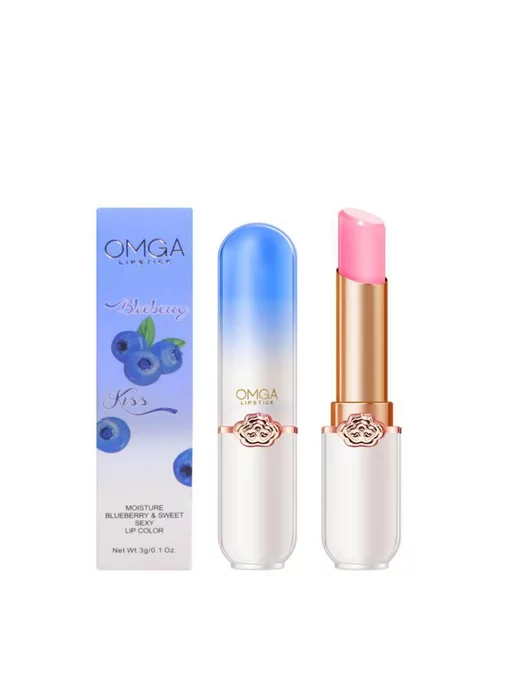KSAS Бальзам для губ Omga_Lipstick_Голубика, голубой, фото 2