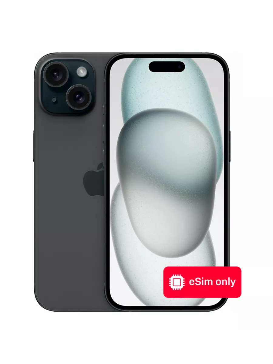 Apple Смартфон iPhone 15 128Gb eSIM only Черный