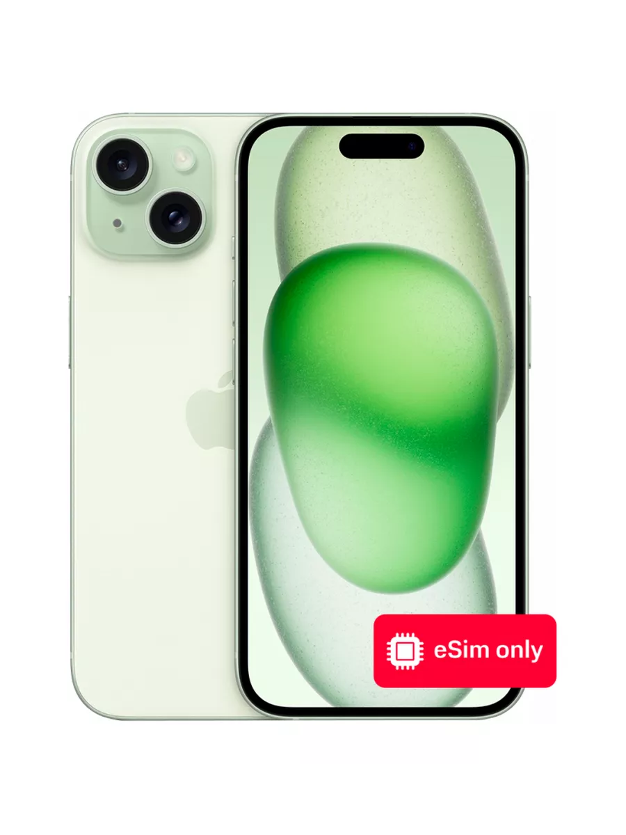 Apple Смартфон iPhone 15 128Gb eSIM only Зеленый