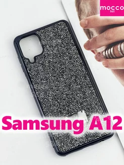 Чехол на Samsung A12 со стразами Swarovski Самсунг А12