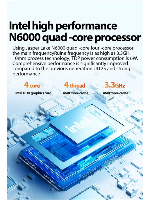 Lancol мини-ПК Intel N6000 （16GB RAM 1TB SSD）, 16 ГБ, 1 ТБ, фото 3
